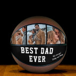 Best Dad Ever Custom Photo Basketball<br><div class="desc">Customise the text,  colours and photos as desired. Use all three place holders or delete to add your own.</div>