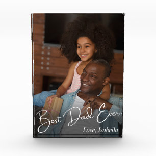 Best Dad Ever Custom Photo Block