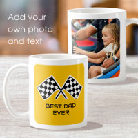 Best Dad Ever Custom Photo Car Flags Yellow