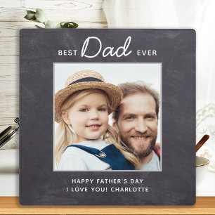 Best DAD Ever Custom Photo Chalkboard Father's Day Plaque