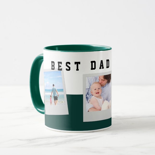 BEST DAD EVER Custom Photo Collage Dad Gifts Mug (Front Left)