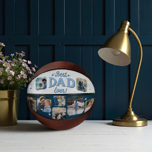 Best Dad Ever Custom Photo Collage Keepsake Gift Basketball
