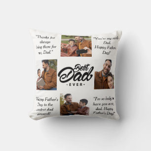 Best Dad Ever Custom Photo Cushion