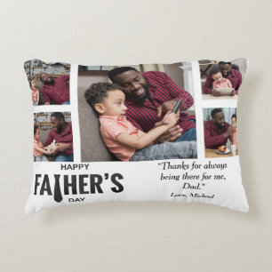Best Dad Ever Custom Photo Decorative Cushion