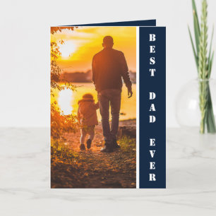 Best Dad Ever Custom Photo Father's Day gift Card