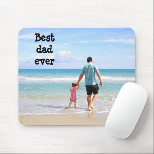 Best Dad Ever Custom Photo Father's Day Gift  Mouse Pad