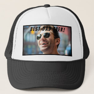 Best Dad Ever Custom Photo Fathers Day Gift Trucke Trucker Hat
