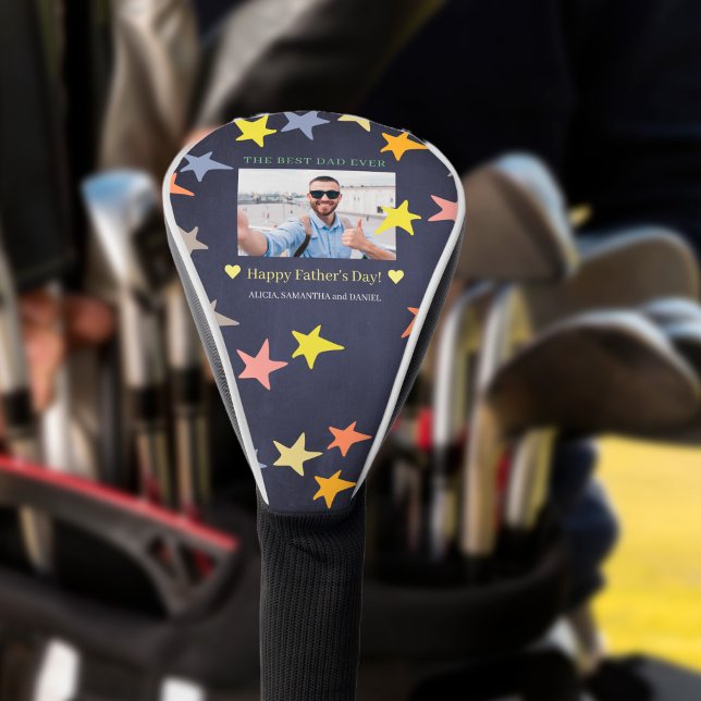 Best dad ever custom photo Father's Day Golf Head Cover (Creator Uploaded)