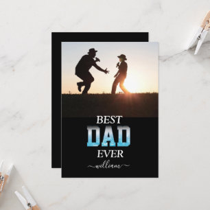 Best Dad Ever Custom Photo Father's Day Invitation