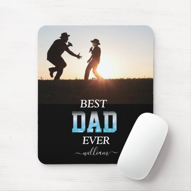 Best Dad Ever Custom Photo Father's Day  Mouse Pad (With Mouse)