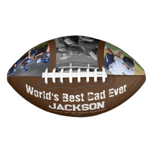 Best Dad Ever Custom Photo Football