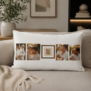 Best Dad Ever Custom Photo for Father's day Lumbar Cushion