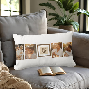 Best Dad Ever Custom Photo for Father's day Lumbar Cushion