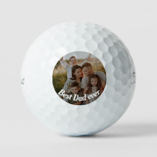 Best dad ever custom photo  golf balls