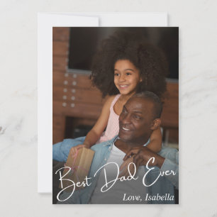 Best Dad Ever Custom Photo Holiday Card