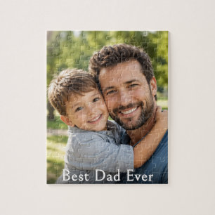 Best Dad Ever Custom Photo Keepsake Jigsaw Puzzle