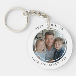 Best dad Ever custom Photo  Key Ring