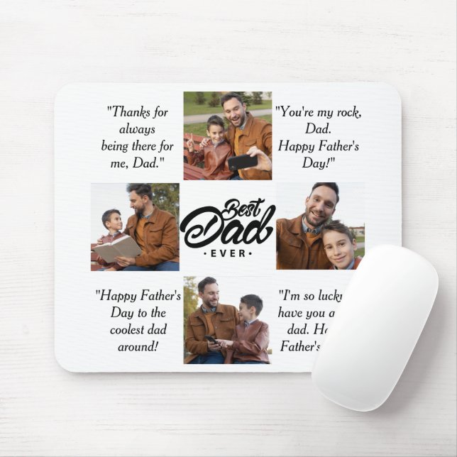 Best Dad Ever Custom Photo Mouse Pad (With Mouse)