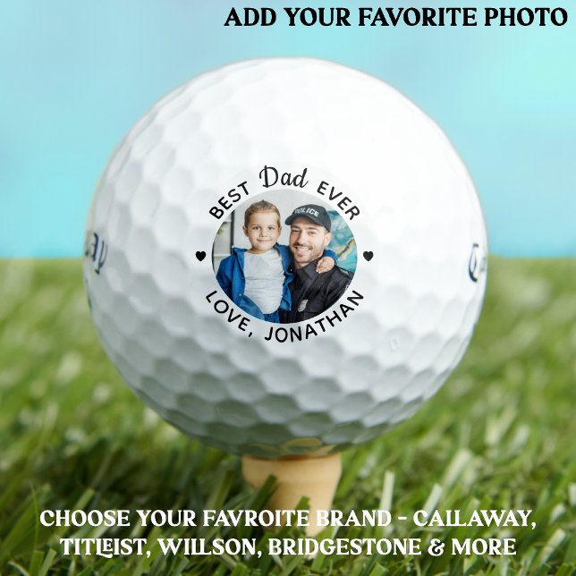 Best DAD Ever Custom Photo Personalised Callaway Golf Balls (Creator Uploaded)