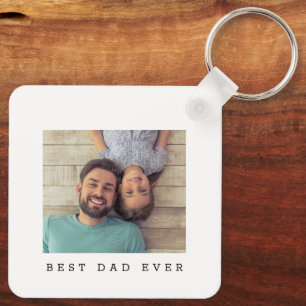 Best Dad Ever Custom Photo Personalised Key Ring