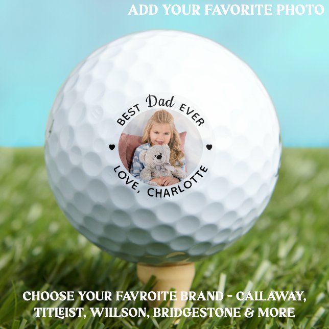 Best DAD Ever Custom Photo Personalised Name Golf Balls (Creator Uploaded)