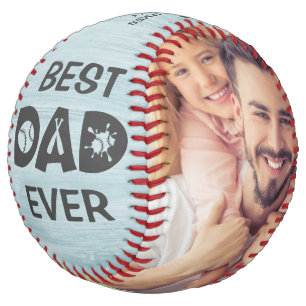 Best Dad Ever Custom Photo Personalised Name Softball