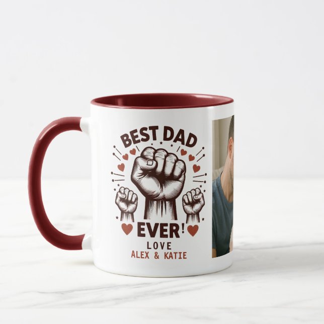 Best Dad Ever Custom Photo | Personalized Father’s Mug (Left)