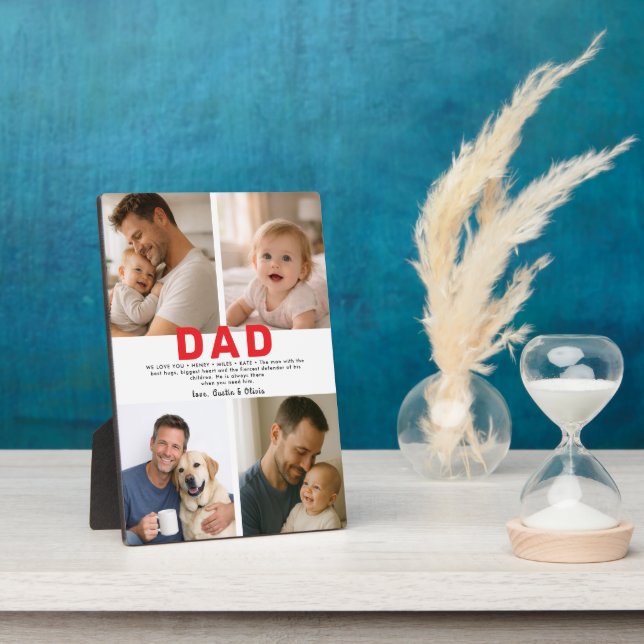 Best Dad Ever Custom Photo | Personalized Father’s Plaque (Side)