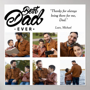 Best Dad Ever Custom Photo Poster