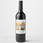Best Dad Ever Custom Photo Wine Label<br><div class="desc">Best Dad Ever customisable photo wine label. Perfect label to attach on the gifts for your Dad on Father's day,  Birthday and Happy Holiday Season. Feel free to customise it with your favourite family photo and with your own expression.</div>