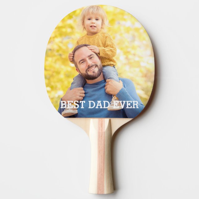 Best Dad Ever Custom Ping Pong Paddle (Back)