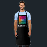 Best Dad Ever Custom Text Image Colour Template Apron<br><div class="desc">Custom Colour Upload Your Photo Picture Image Here Minimalist Simple Design Best Dad Ever Black Large Apron.</div>