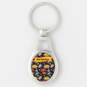 Best Dad Ever Custom Typography Gift for Dad Key Ring