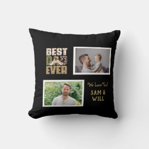 Best Dad Ever   Cute   Chequered Pattern Throw Pil Cushion
