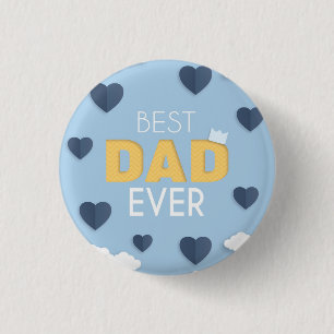 Best Dad Ever, Cute Father's Day 3 Cm Round Badge