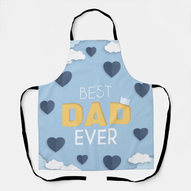 Best Dad Ever Cute Father's Day  Apron (Front)