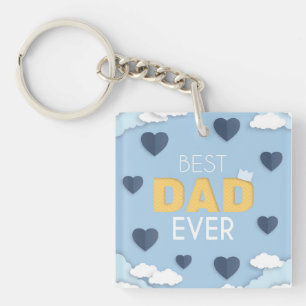 Best Dad Ever Cute Father's Day Key Ring