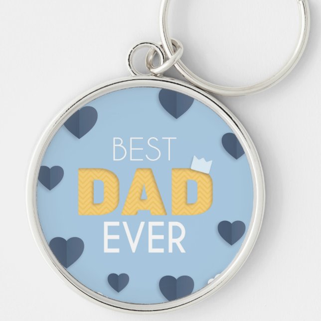Best Dad Ever Cute Father's Day  Key Ring (Front)