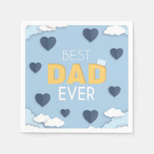Best Dad Ever Cute Father's Day Napkin