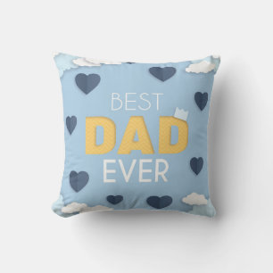 Best Dad Ever Cute Father's Day Poster Cushion