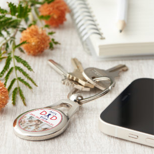 Best Dad Ever Cute Modern Family Photo Fathers Day Key Ring