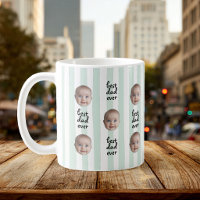 Best Dad Ever Cute Stripes Baby Face Photo