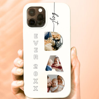 Best DAD ever Dad Letters 3 Photos Collage iPhone 13 Case
