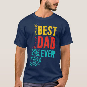 Best Dad Ever Daddy Vintage Lover Guitar Fathers D T-Shirt