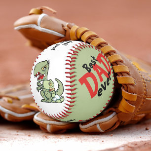 Best Dad Ever Daddysaurus Dinosaur Boy Baseball