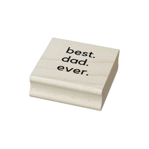 best dad ever dark rubber stamp
