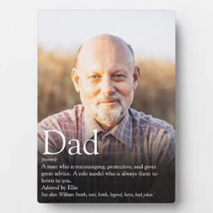 Best Dad Ever Definition Photo Jigsaw Puzzle Plaque