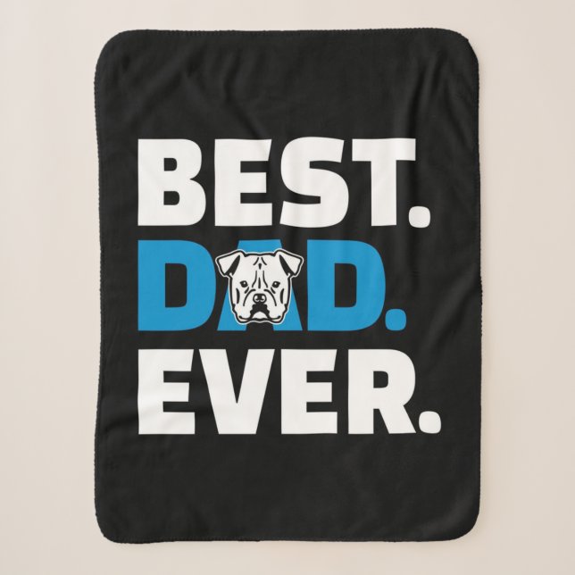 Best Dad Ever | Dog Lover Gift Sherpa Blanket (Front)