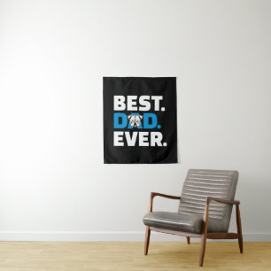 Best Dad Ever   Dog Lover Gift Tapestry
