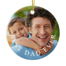 Best dad ever double sided 2 photo keepsake